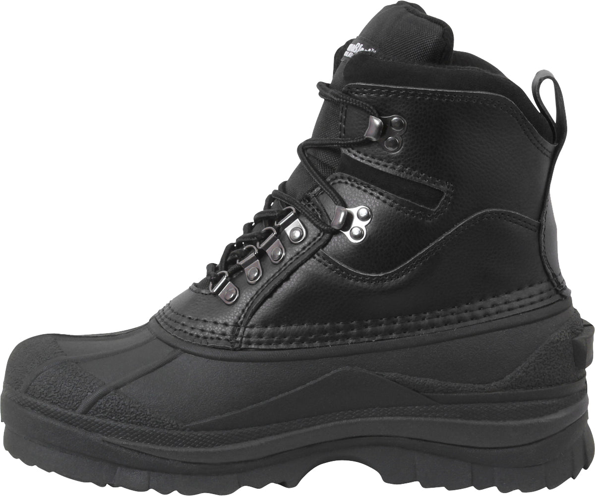 Black Extreme Cold Weather Snow Boots Waterproof Insulated Winter Hiking Boots 8" Tactical Outdoor Boots