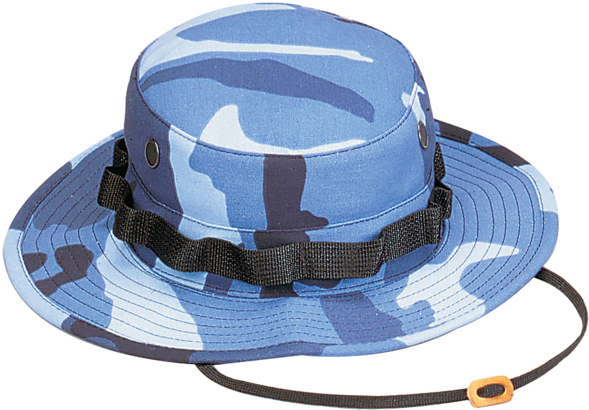 Sky Blue Camouflage - Tactical Military Boonie Hat - Polyester Cotton