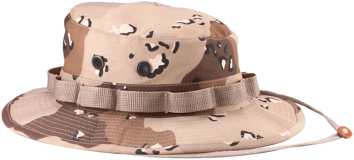 Desert Camouflage Six-Color - Tactical Military Boonie Bucket Hat - Polyester Cotton