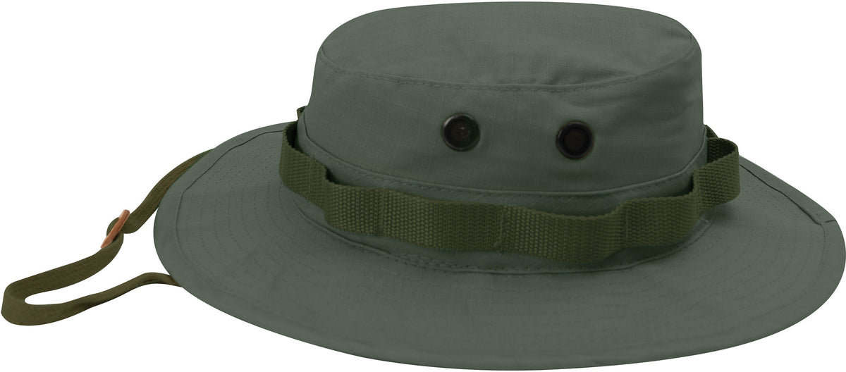 Olive Drab - Tactical Military Boonie Bucket Hat - 100% Cotton Rip-Stop