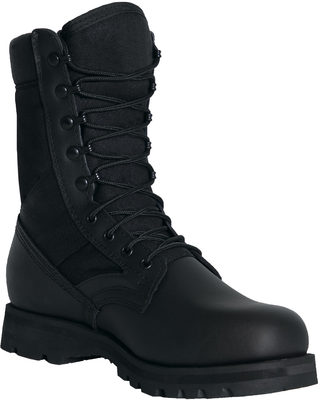 Black - Tactical Slip Resistant Traction Speedhook Boots - Sierra Sole, 8 Inch