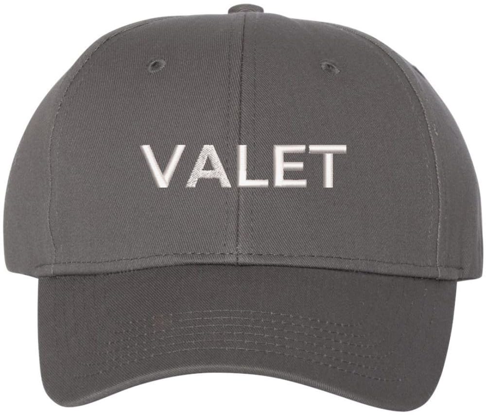 Valet Baseball Hat | Embroidered Parking Attendant Help Service Park Professional Staff Cap