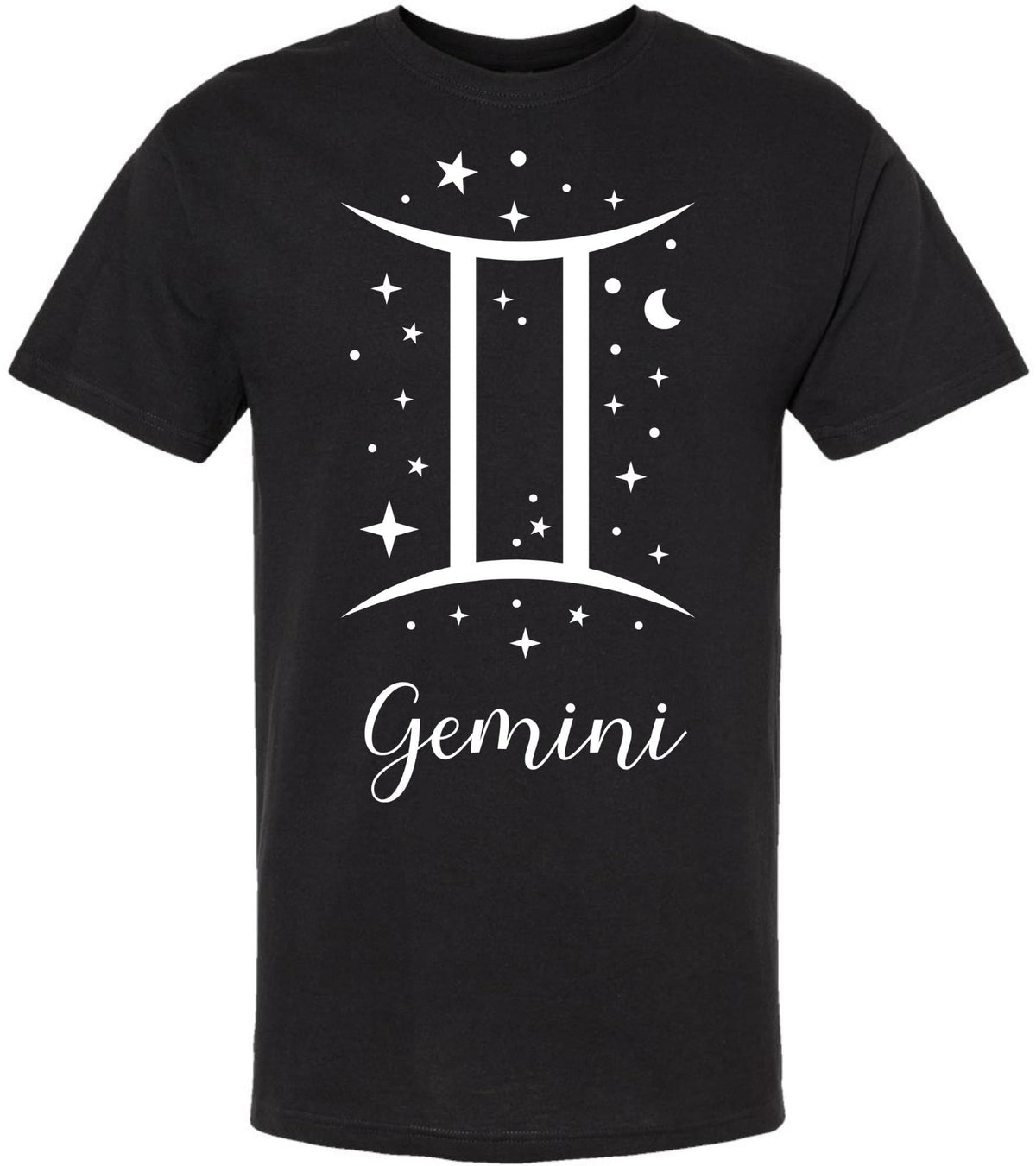 Zodiac Signs Printed T-Shirt | 100% Cotton Astrology Horoscope Monthly Symbols Designs Tee Shirt, Black