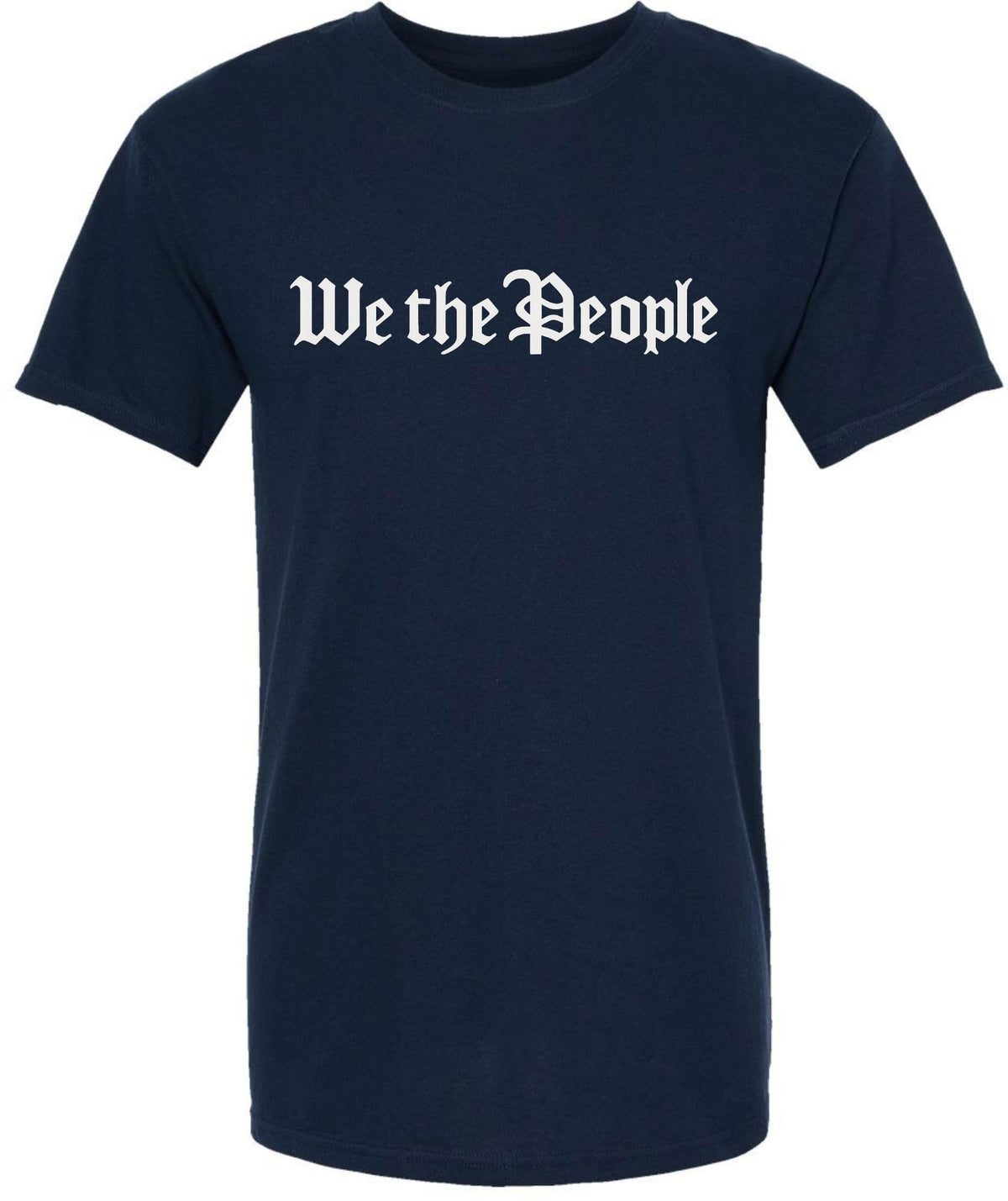 We The People Printed T-Shirt Patriotic USA Constitution Graphic Cotton Crewneck Tee