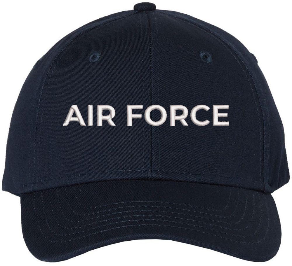 Air Force Text Embroidered Baseball Cap | USA Air Aviation Squad | Structured Hat