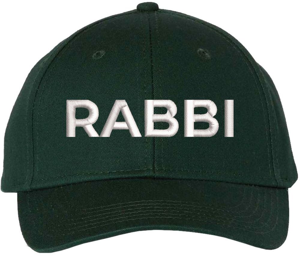 Rabbi Embroidered Baseball Cap | Text Spiritual Leader Torah Scholar Trip School Structured Adjustable Hat