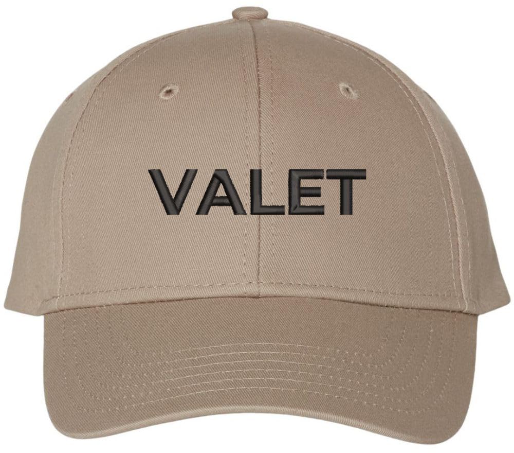 Valet Baseball Hat | Embroidered Parking Attendant Help Service Park Professional Staff Cap