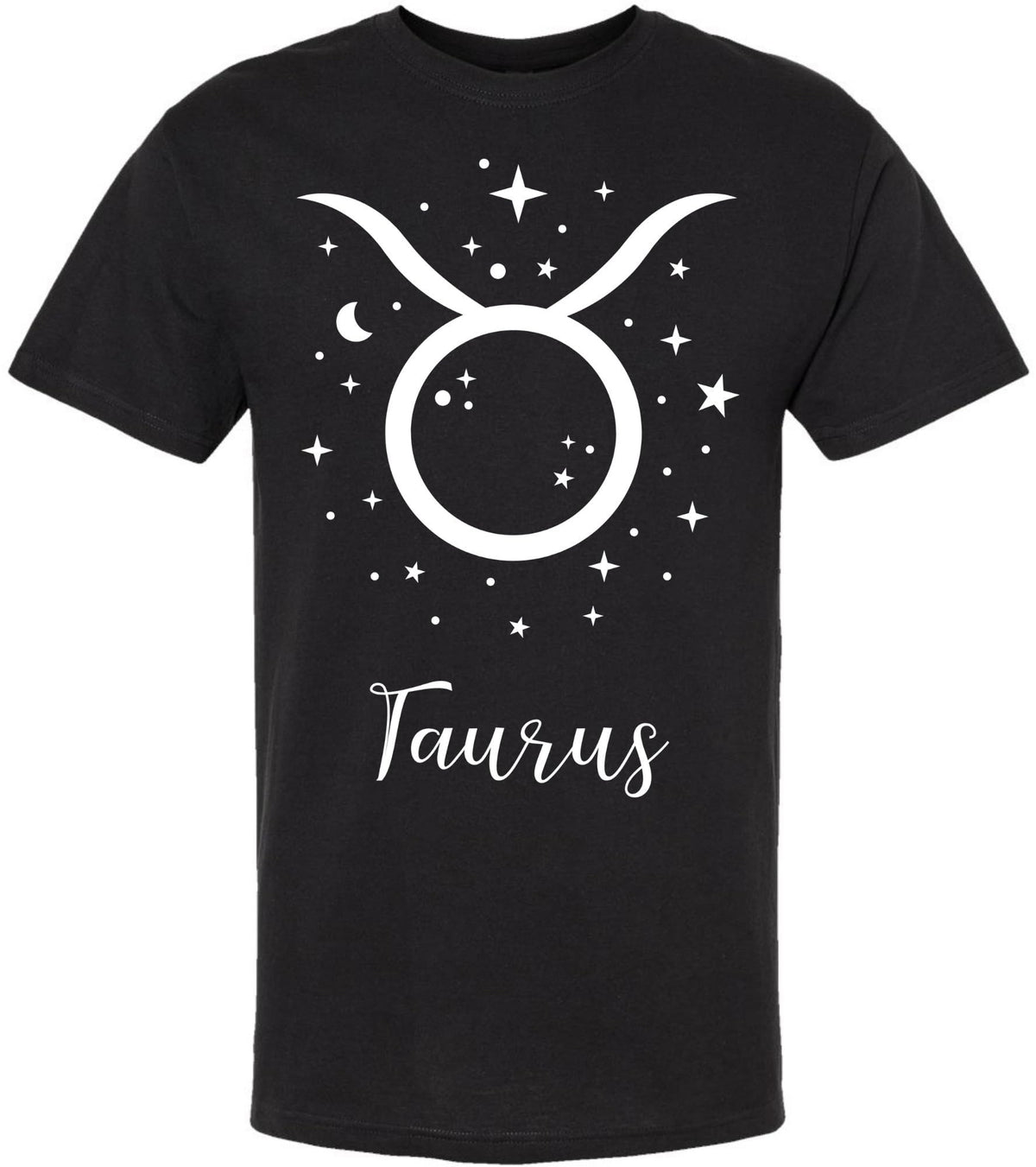 Zodiac Signs Printed T-Shirt | 100% Cotton Astrology Horoscope Monthly Symbols Designs Tee Shirt, Black