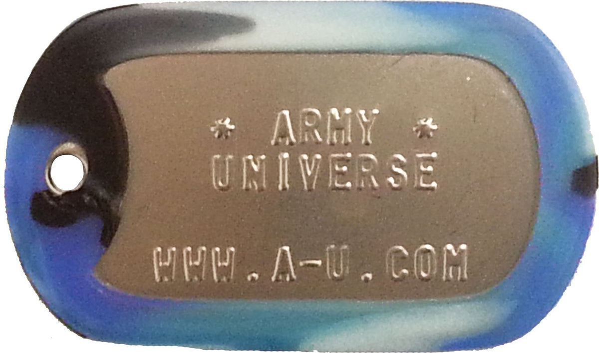 US Military Dog Tag Set - ID Matte Metal ID Dog Tags Necklace Complete Set with 2 Chains and 2 Silencers