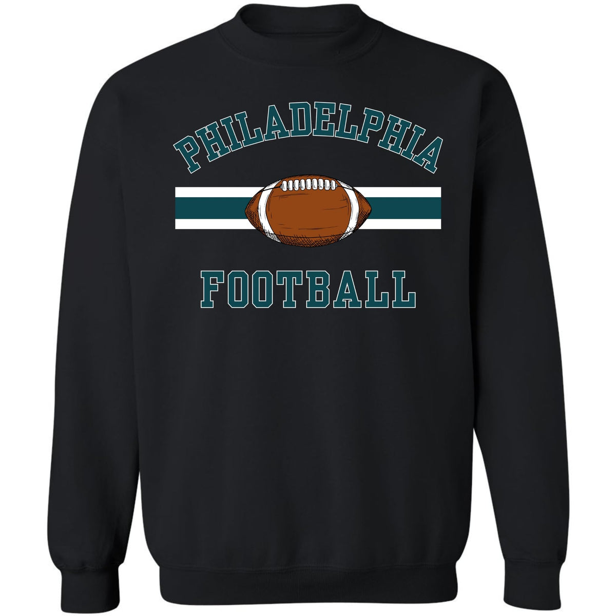 National Football US City League Teams Crewneck Sweatshirt | USA City Warm Sports Fan Gameday Pullover