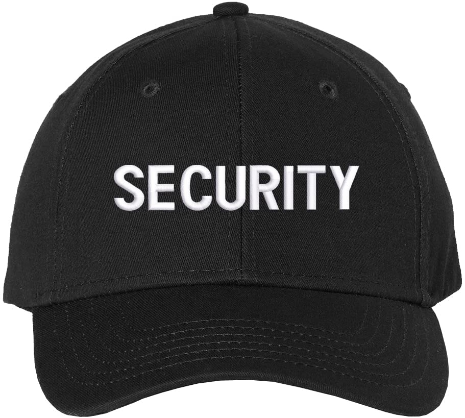Security Baseball Hat | Embroidered Hat for Security Guard Uniform Officer Bouncer Bodyguard Cap for Men & Women