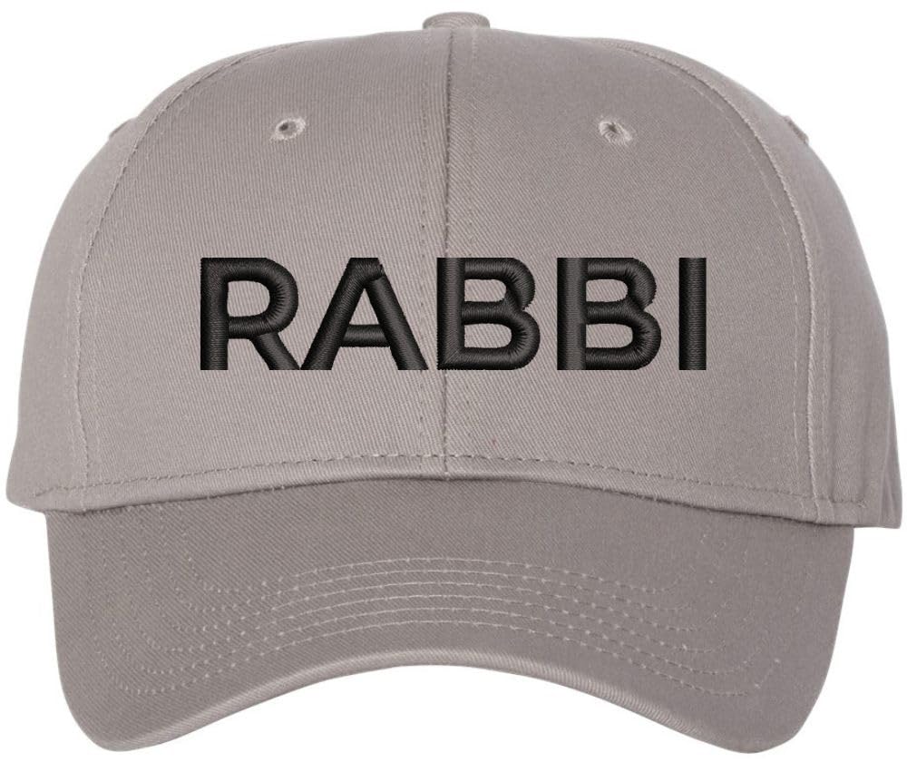 Rabbi Embroidered Baseball Cap | Text Spiritual Leader Torah Scholar Trip School Structured Adjustable Hat