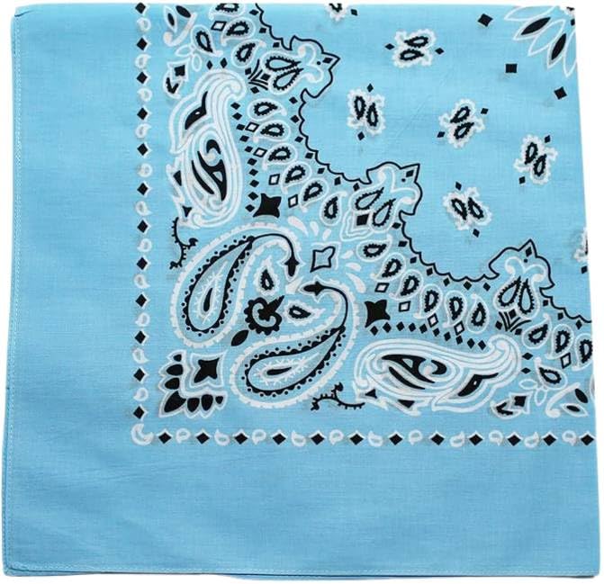 Trainmen Paisley Bandanas Scarf Do-rag Cotton Biker Head Rags Classic Bandanna 22" x 22" (12 Pack)