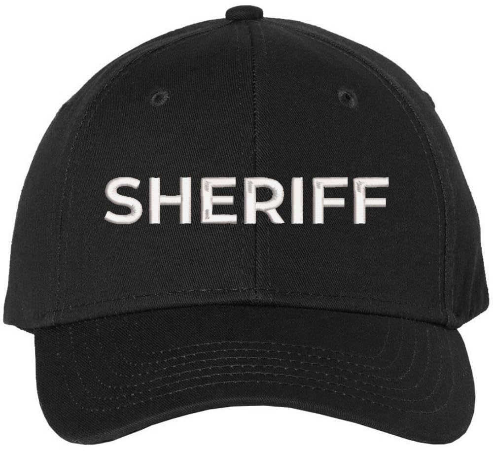 Sheriff Embroidered Baseball Cap | USA Law Enforcement Officers Cops Text | Structured Hat