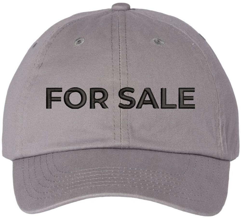 For Sale Sign Embroidered Dad Hat | Adjustable Funny Gift Baseball Cap for Men and Women