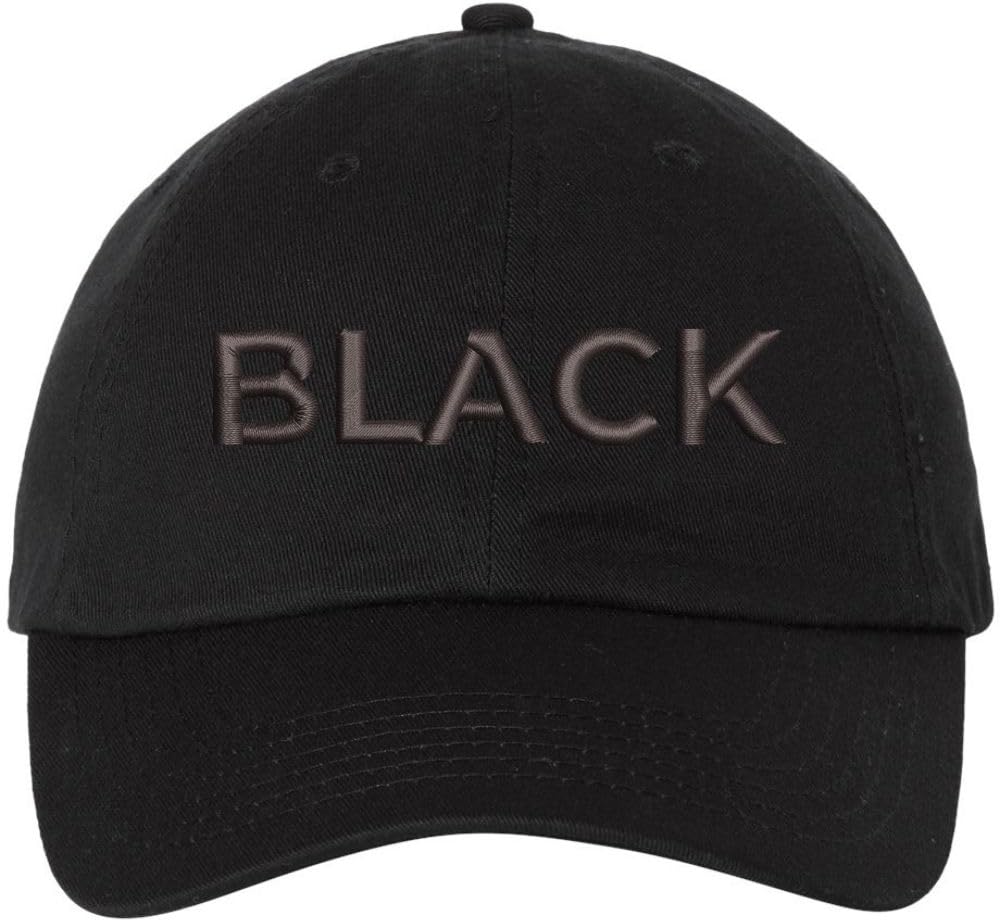 Color Text Embroidered Dad Hat Adjustable Matching Color Rush Tone on Tone Baseball Cap