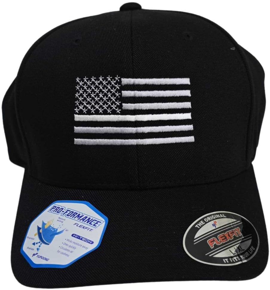 Thin White Line USA Flag Hat American Flag Baseball Cap | Support EMS EMT & First Responders