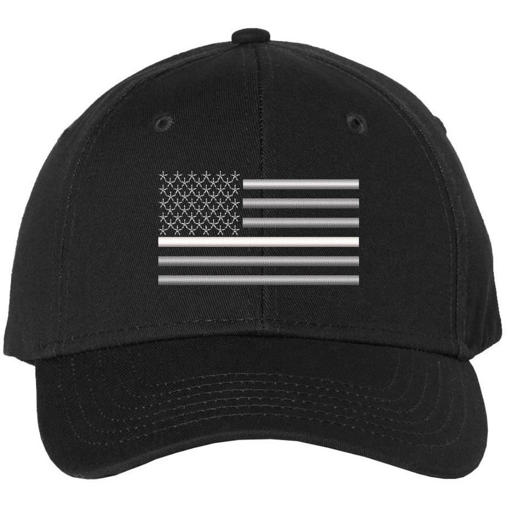 Thin White Line USA Flag Hat American Flag Baseball Cap | Support EMS EMT & First Responders