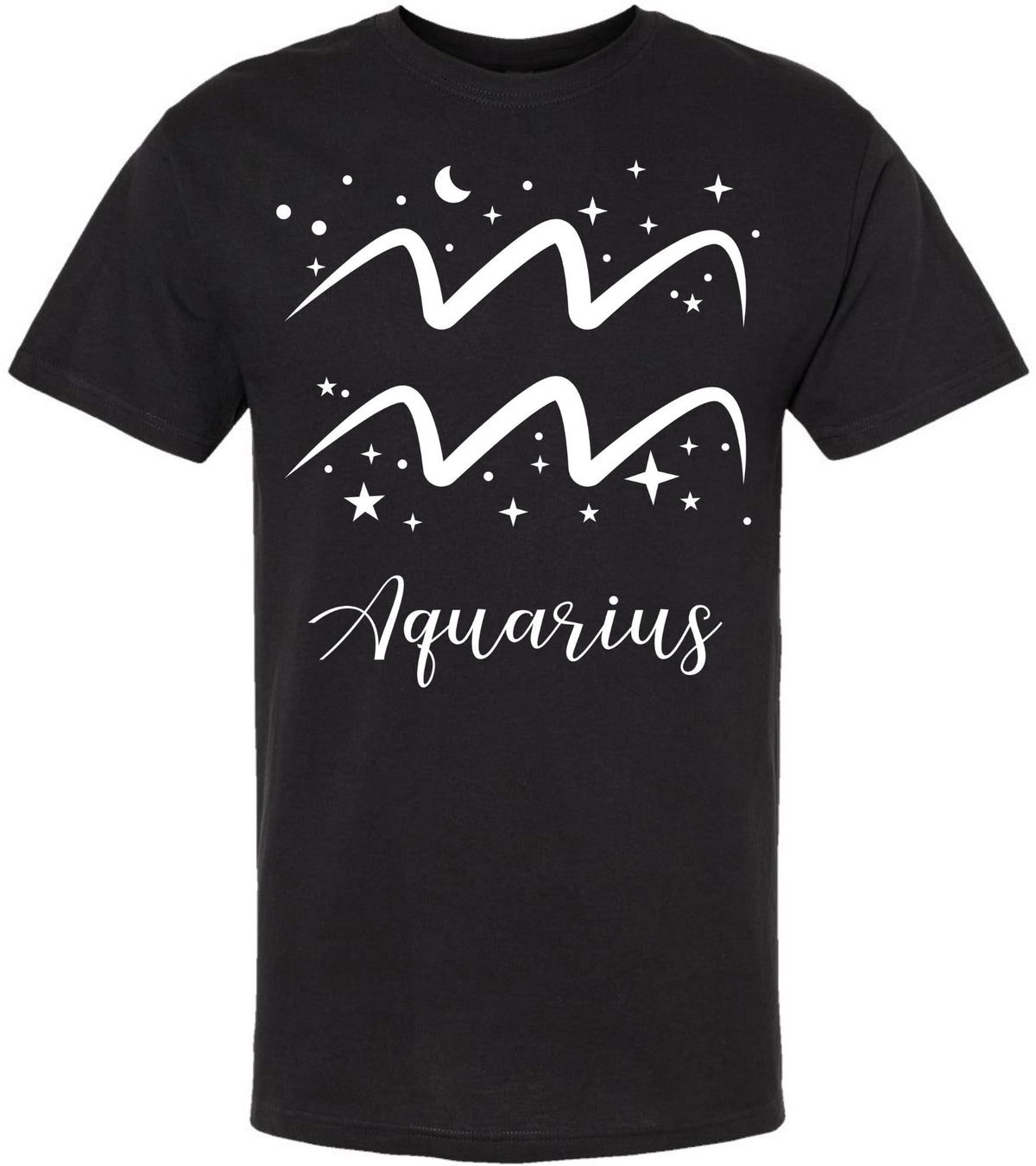 Zodiac Signs Printed T-Shirt | 100% Cotton Astrology Horoscope Monthly Symbols Designs Tee Shirt, Black