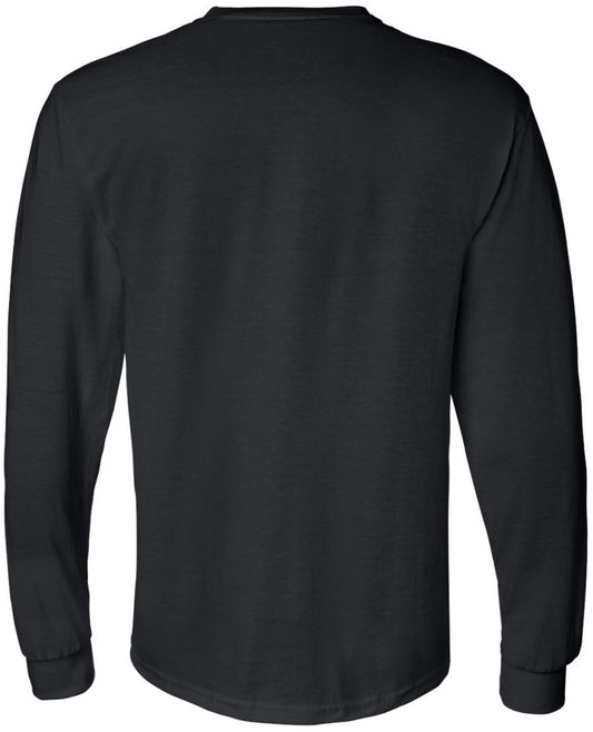 Black USA Flag Thin Line Long Sleeve T-Shirt Patriotic American Support First Responders Tee