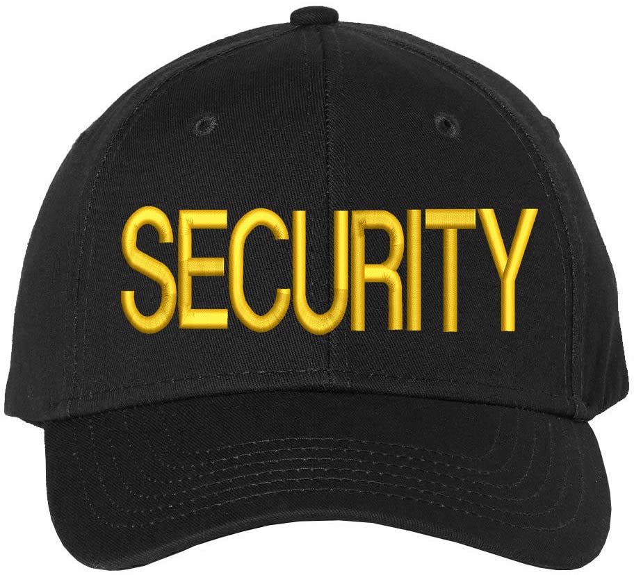 SECURITY Baseball Hat | LARGE Embroidered Structured Adjustable Uniform Guard Officer Official Bouncer Bodyguard Cap