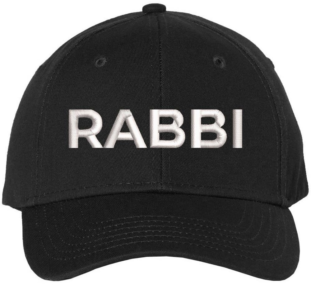 Rabbi Embroidered Baseball Cap | Text Spiritual Leader Torah Scholar Trip School Structured Adjustable Hat