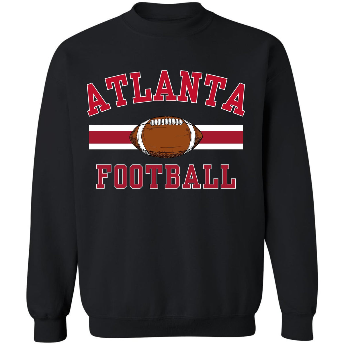 National Football US City League Teams Crewneck Sweatshirt | USA City Warm Sports Fan Gameday Pullover