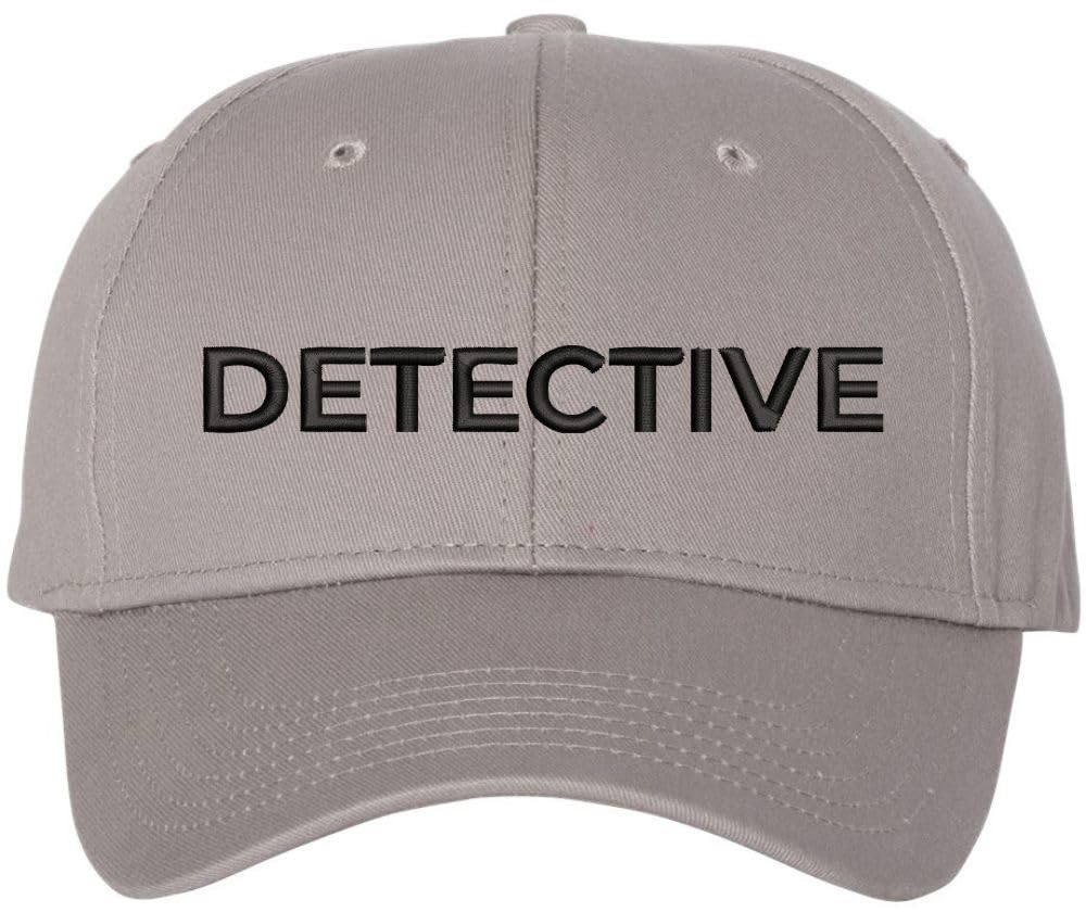 Detective Embroidered Text Baseball Cap | Investigator Agent Structured Hat for Men and Women