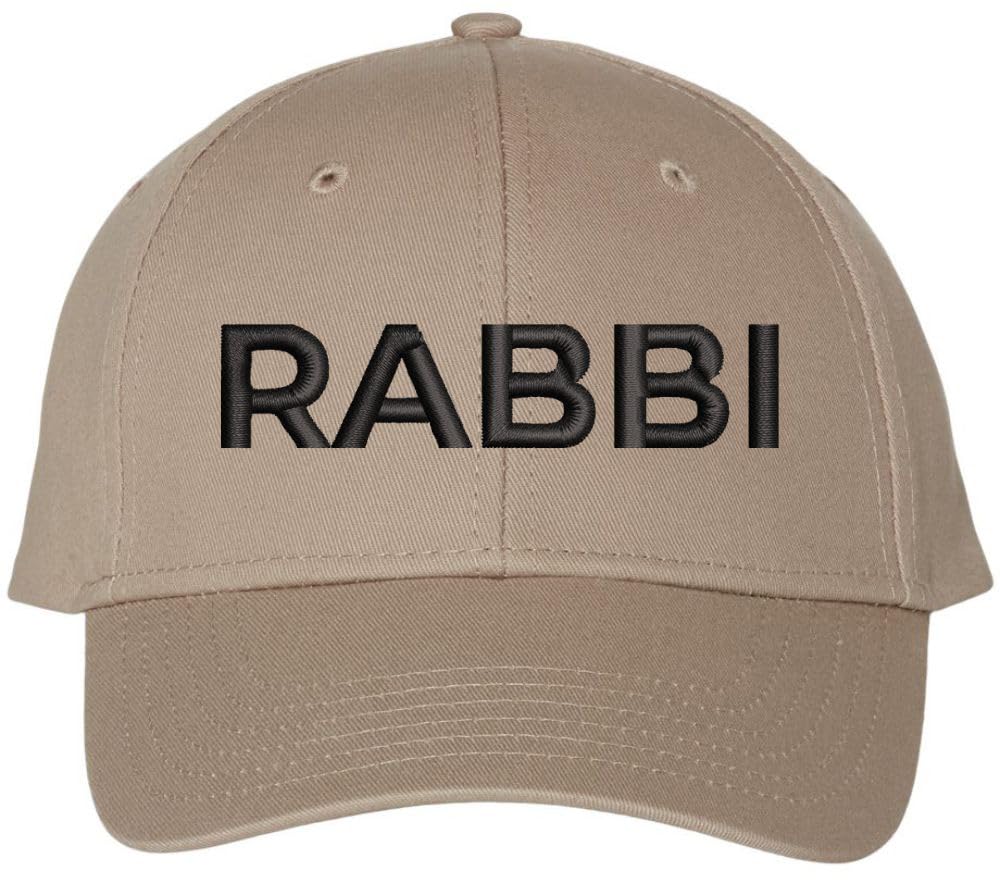 Rabbi Embroidered Baseball Cap | Text Spiritual Leader Torah Scholar Trip School Structured Adjustable Hat