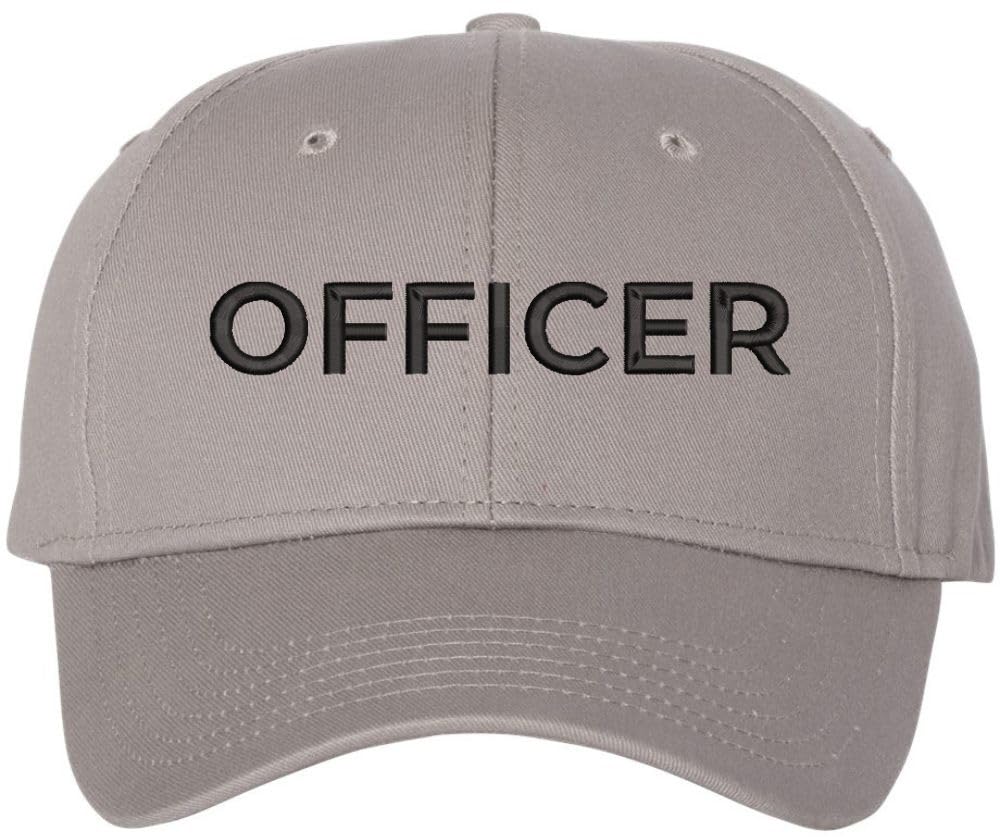 Officer Embroidered Baseball Cap | Hat for Police Military Captain Official | Structured with Hook & Loop Closure