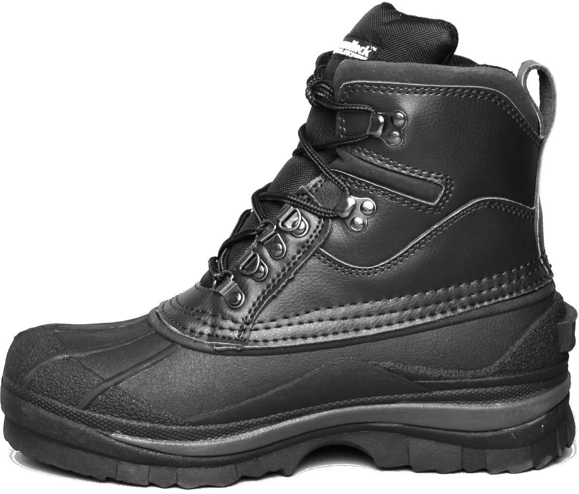 Black Winter Snow Boots - Waterproof - Non-Slip - Insulated - Mid-Calf