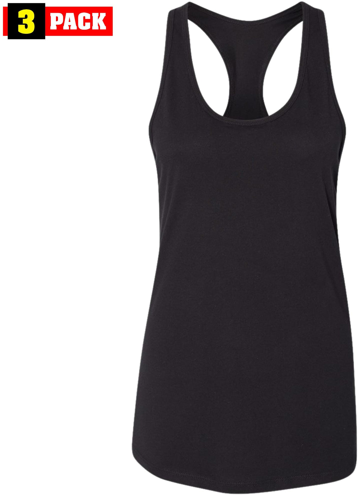 Jersey Racerback Tank Top Set | Relaxed Fit Athletic Running Yoga Tanks Tops, Womens, 3 Pack