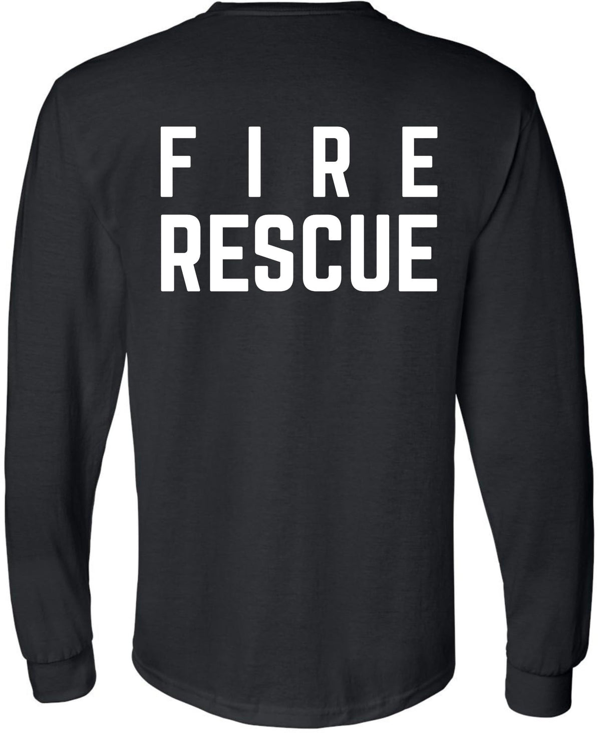 Fire Dept. Fire Rescue Long Sleeve T-Shirt | Firefighter First Responder Warm Double Side Printed Tee Shirt