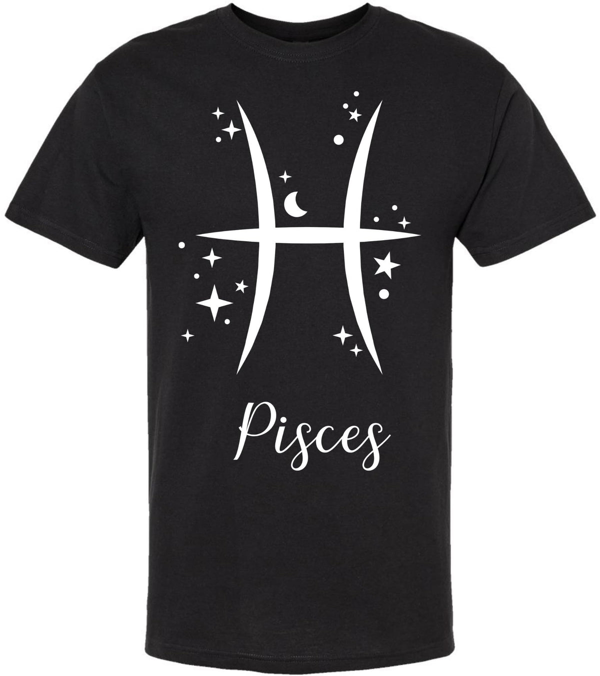 Zodiac Signs Printed T-Shirt | 100% Cotton Astrology Horoscope Monthly Symbols Designs Tee Shirt, Black