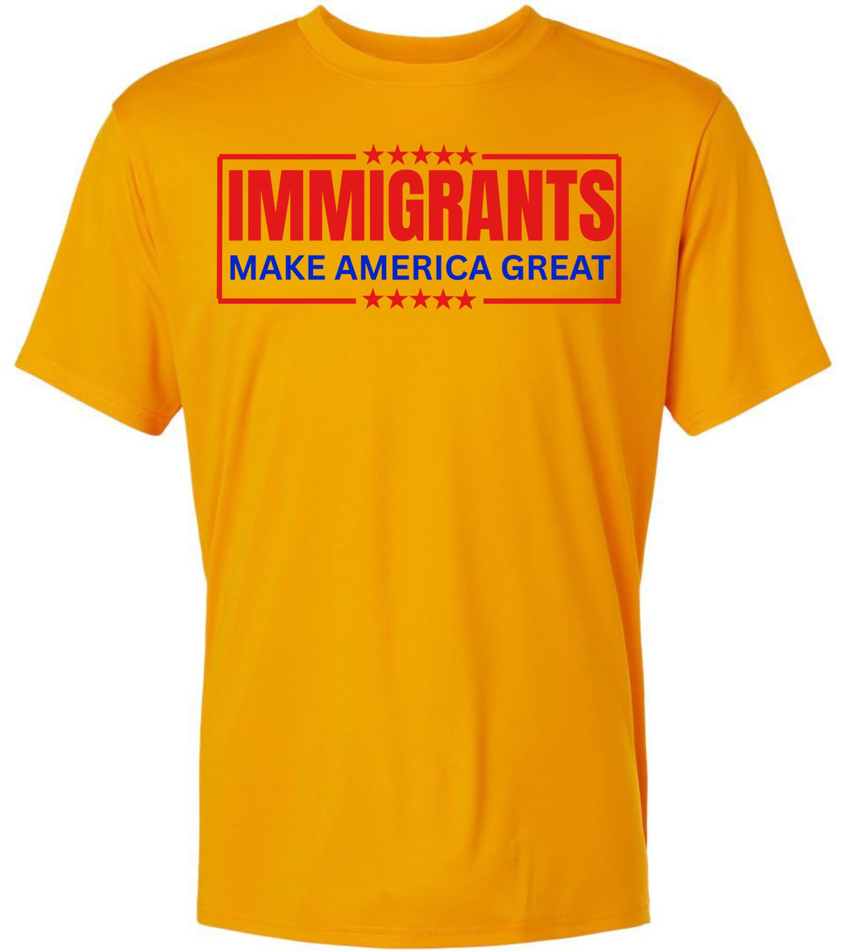 Immigrants Make America Great Printed T-Shirt | Pro Immigration Equality Unisex Political Statement Cotton Tee Shirt