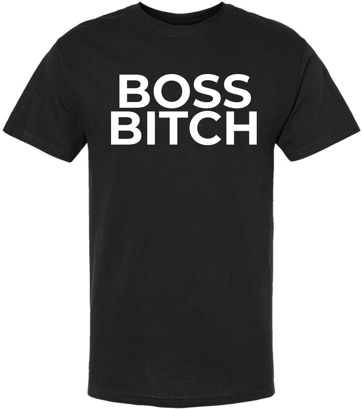 Boss Bitch Female Graphic Printed T-Shirt – Funny Empowering Girl Boss Gift Tee Shirt, Black