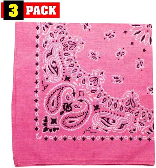 Trainmen Paisley Bandanas Head Scarf Do-rag 100% Cotton Bandanna Head Cover 22" x 22", 3 Pack