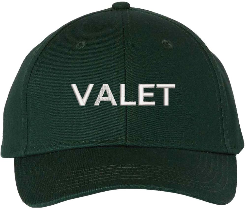 Valet Baseball Hat | Embroidered Parking Attendant Help Service Park Professional Staff Cap