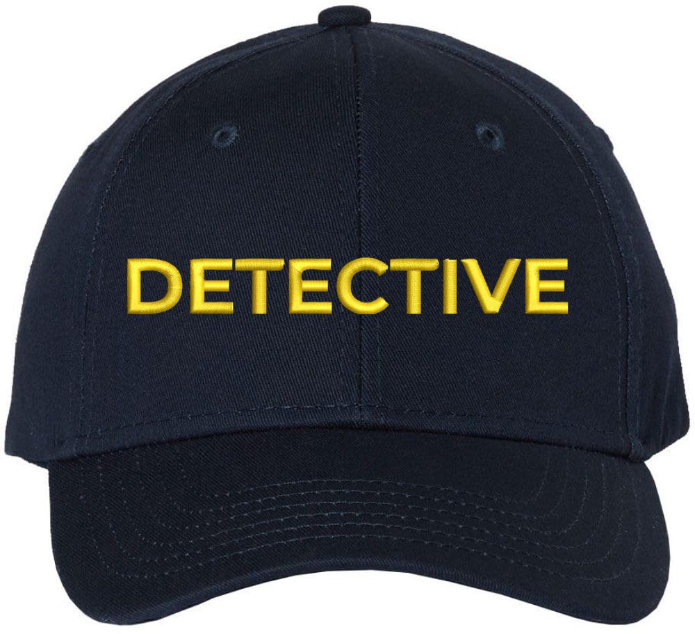 Detective Embroidered Text Baseball Cap | Investigator Agent Structured Hat for Men and Women