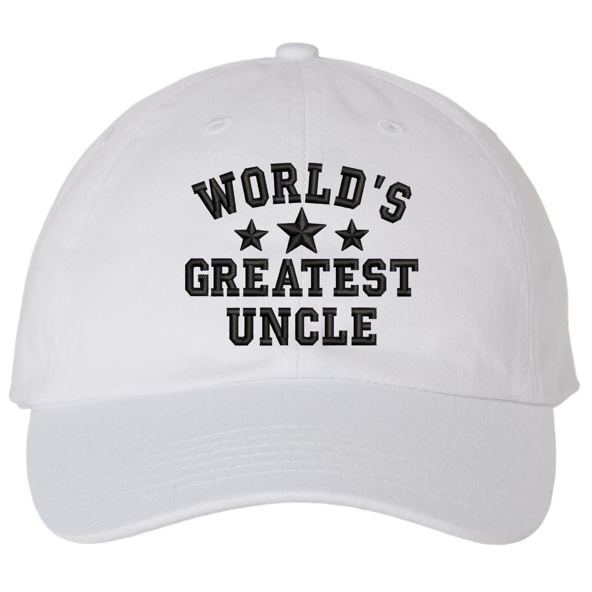 World's Greatest Uncle Low Profile Hat - Soft Cotton Embroidered Baseball Uncle Cap