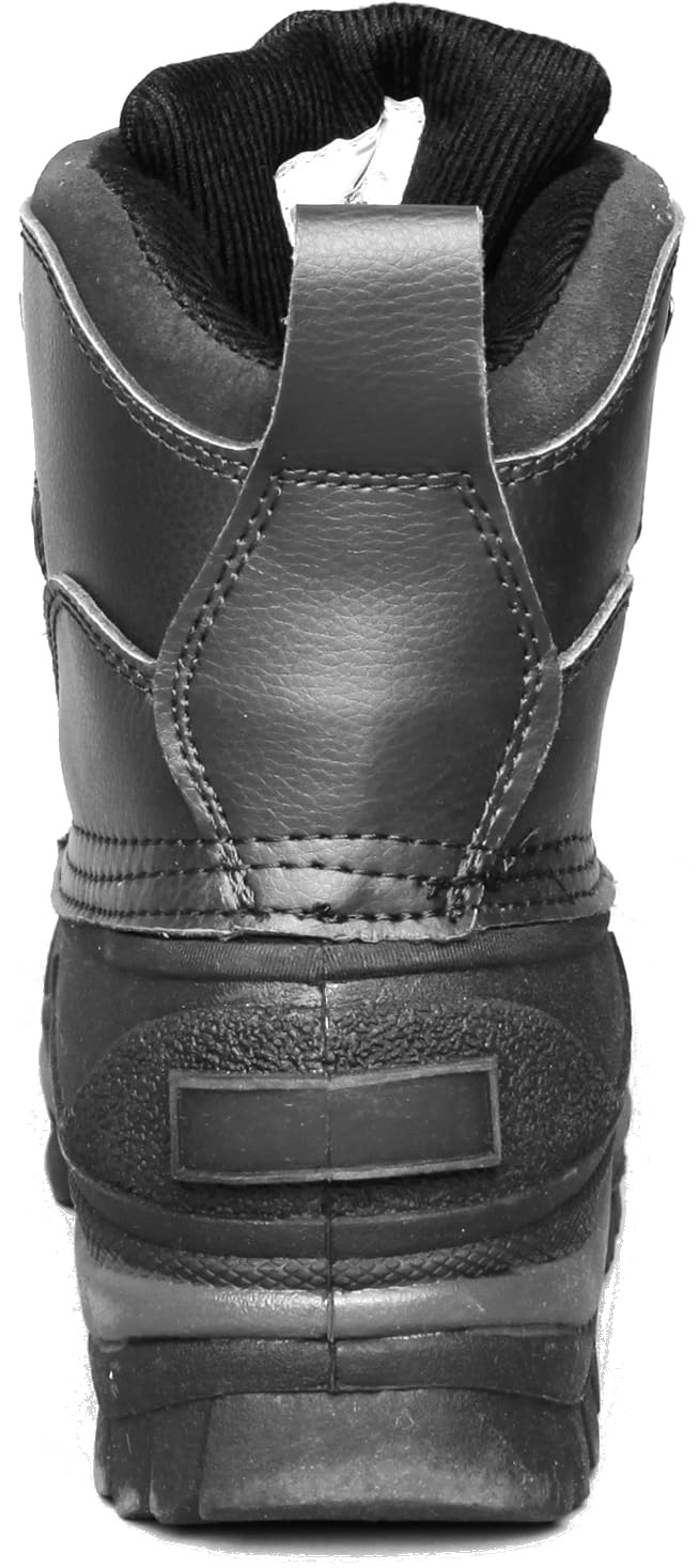 Black Winter Snow Boots - Waterproof - Non-Slip - Insulated - Mid-Calf
