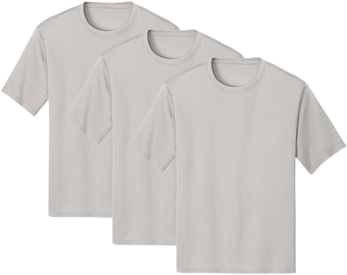 Solid Performance Military Tactical T-Shirts | 100% Polyester Moisture Wicking Tee Shirts, 3-Pack