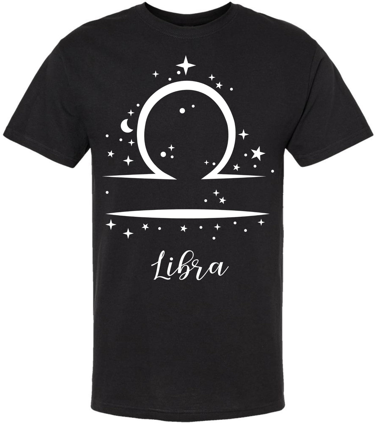 Zodiac Signs Printed T-Shirt | 100% Cotton Astrology Horoscope Monthly Symbols Designs Tee Shirt, Black
