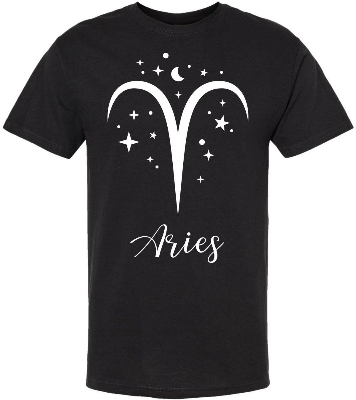 Zodiac Signs Printed T-Shirt | 100% Cotton Astrology Horoscope Monthly Symbols Designs Tee Shirt, Black