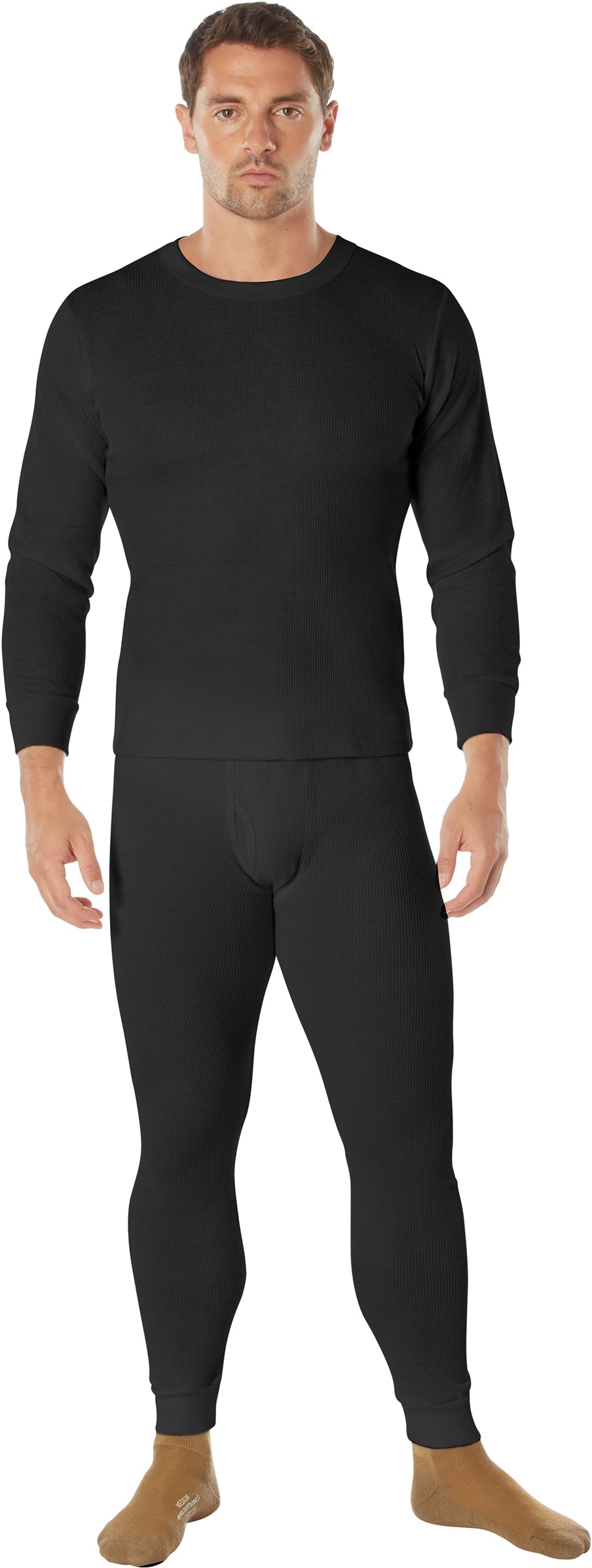 Black - Cold Weather Thermal Knit Underwear Pants