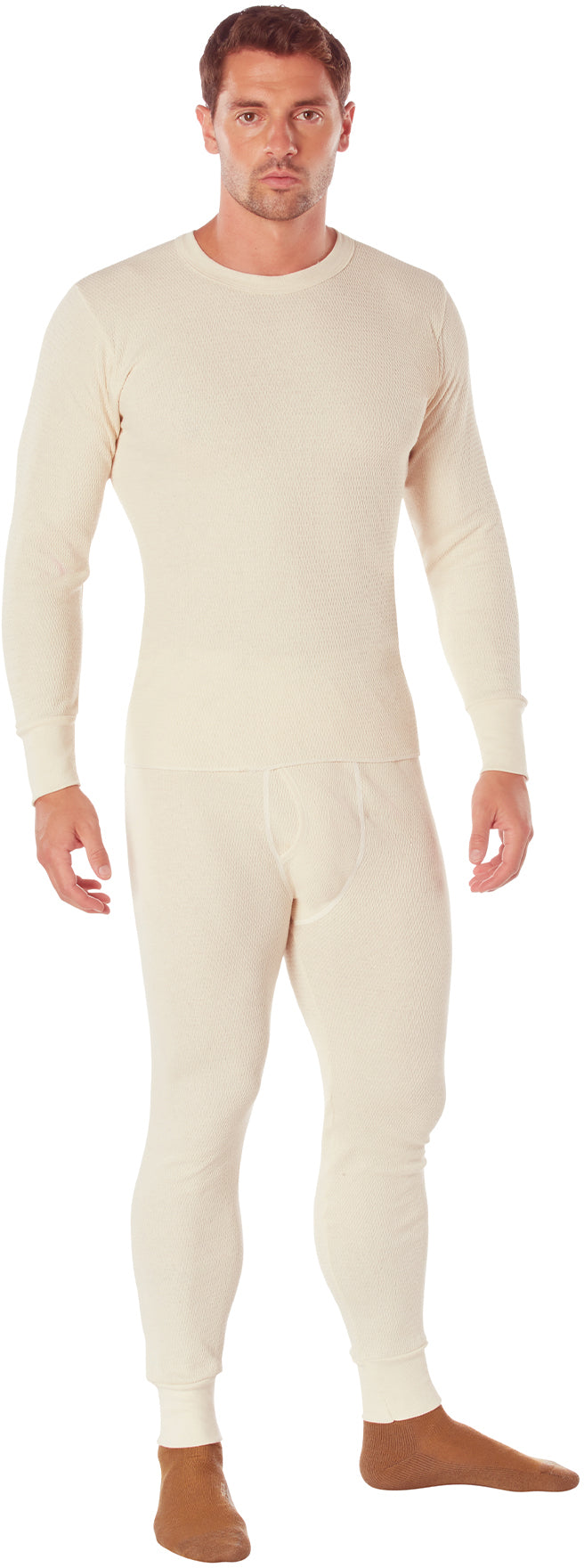 White - Extra Heavyweight Cold Weather Thermal Knit Underwear Pants