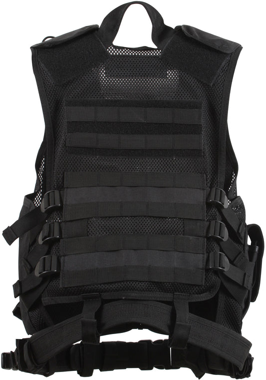 Black - MOLLE Compatible Cross Draw Tactical Vest