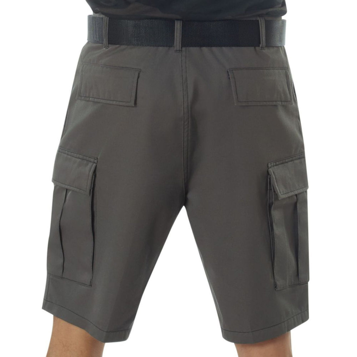 Charcoal Grey - Tactical Cargo BDU Shorts - Polyester Cotton Twill - Button Fly