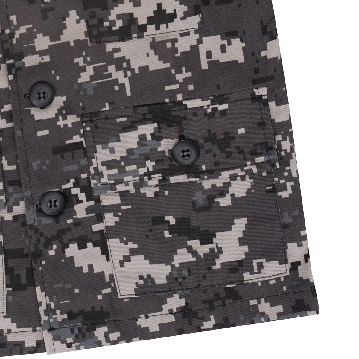 Subdued Urban Digital Camouflage - Kids Military BDU Shirt