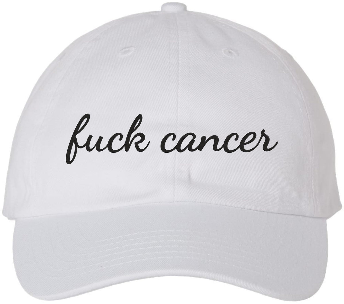 Fuck Cancer Embroidered Baseball Cap | Anti-Cancer Awareness Cotton Dad Hat Support Cancer Fighters & Survivors